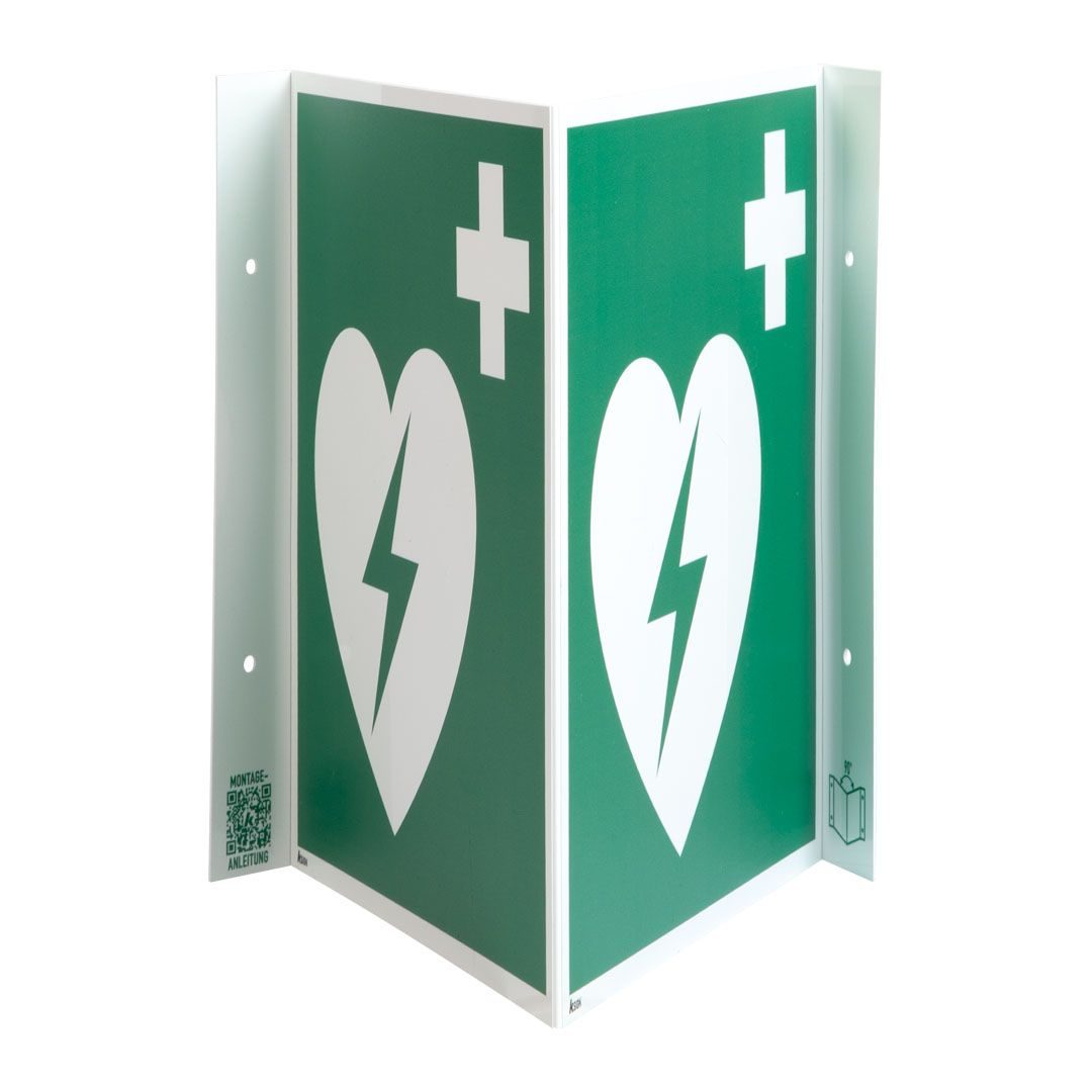Rettungs-Nasenschild AED: den Standort in Sekunden auffindbar machen